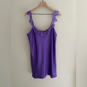 Morgan Taylor purple satin lingerie satin slip dress‎ size large